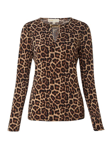 michael kors animal print top|michael kors leopard print top.